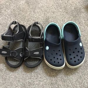 Toddler CROCS size 12/13, Velcro sandals size11/12